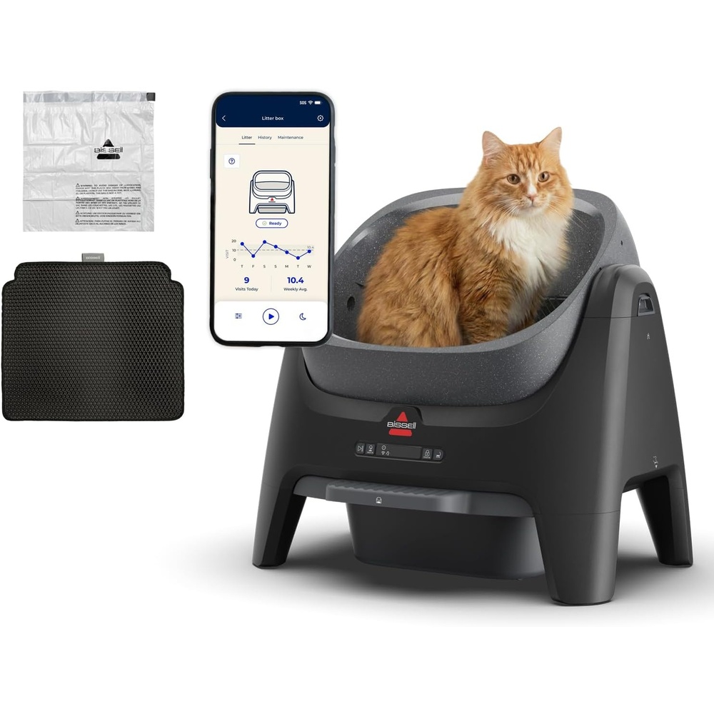 image:imageBISSELL CleanWell Automated Cat Litter Box with OdorVault Technology 20Day XL bin Capacity App Control amp Health Monitoring 4393CleanWell