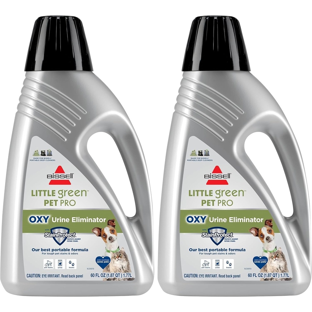 image:imageBISSELL Little Green PETPROOXY Formula for Portable Carpet Cleaners 60 oz 2034F60 Fl Oz Pack of 2
