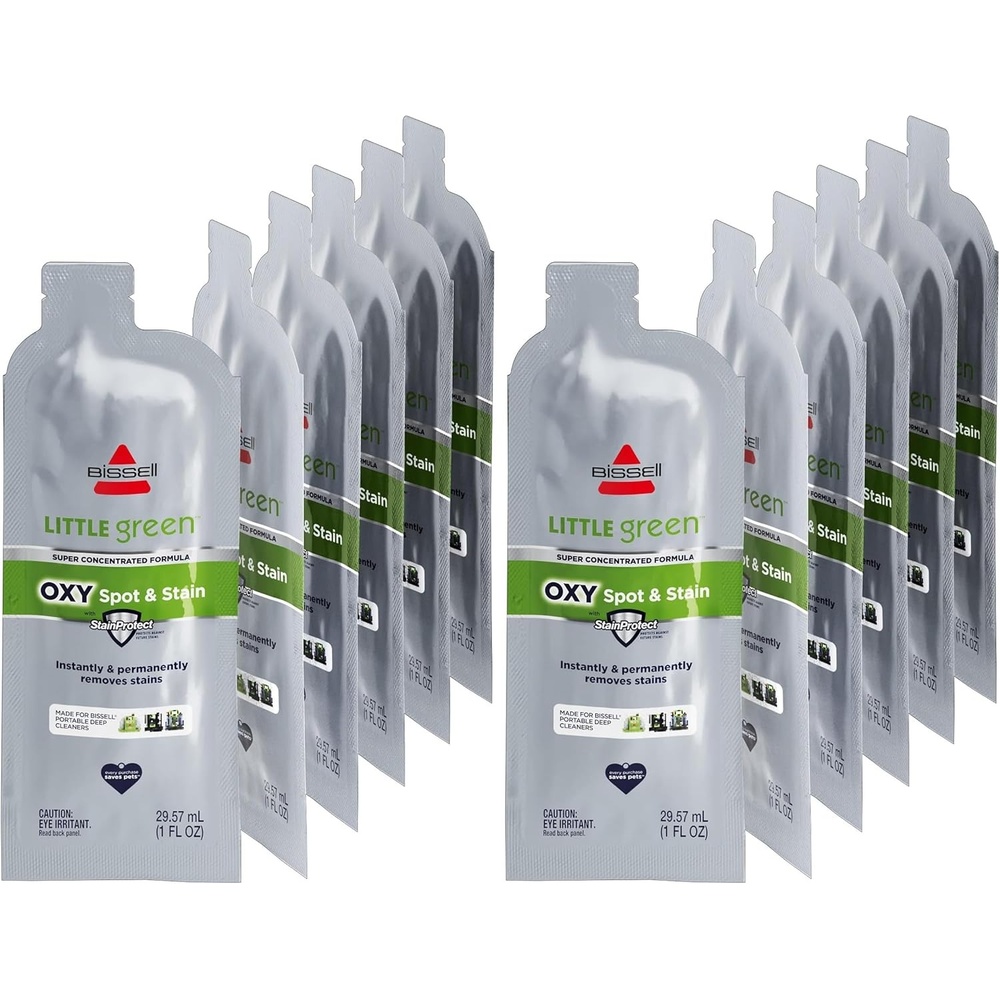 image:imageBISSELL Little Green Spot amp Stain Cleaning Solution with OXY and StainProtect for All Leading Portable Carpet amp Upholstery Deep Cleaners Instantly amp Permanently Removes Stains 2038G 32ozLittle Green Oxy Super Concentrate Pack of 2