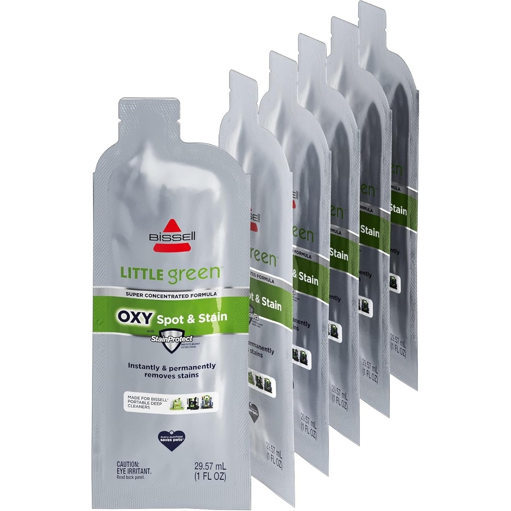 image:imageBISSELL Little Green Spot amp Stain Cleaning Solution with OXY and StainProtect for All Leading Portable Carpet amp Upholstery Deep Cleaners Instantly amp Permanently Removes Stains 2038G 32ozLittle Green Oxy Super Concentrate