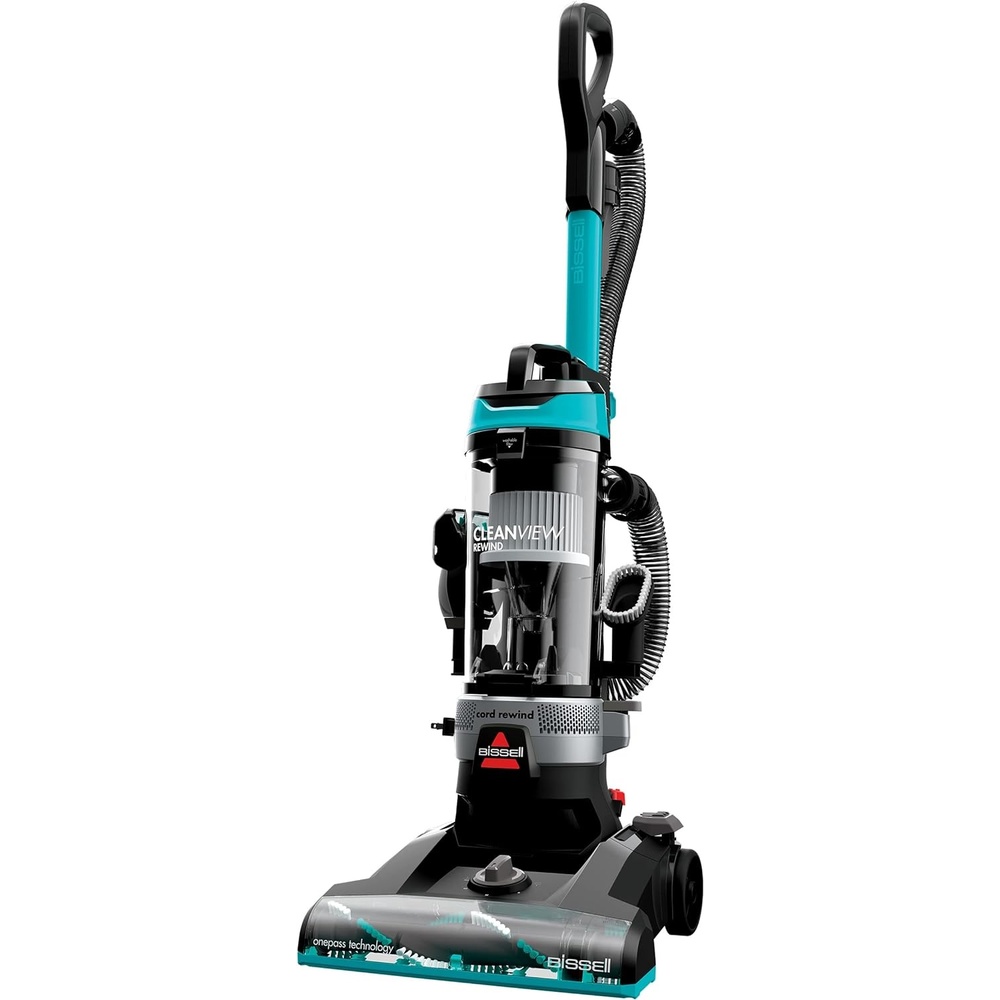 image:imageBissell CleanView Rewind Pet Bagless Vacuum with Automatic Cord Rewind Active Extension Wand for HardtoReach Areas Powerful Suction amp MultiSurface Cleaning 3534BlackTeal