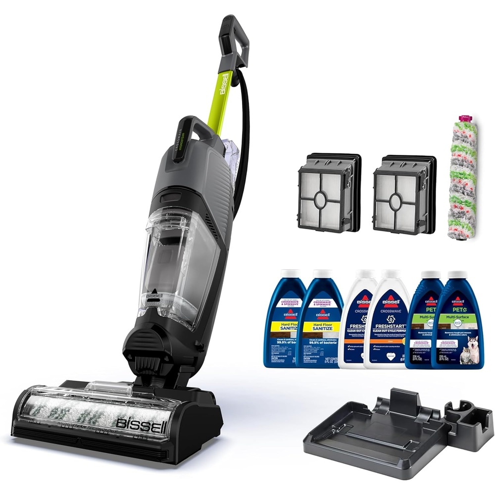 image:imageBissell CrossWave HydroSteam Steam Mop 3in1 Wet Dry Vacuum Mop with Steam Function Hard Floor Cleaner Machine with Sanitize Formula 35151CrossWave HydroSteam Deluxe