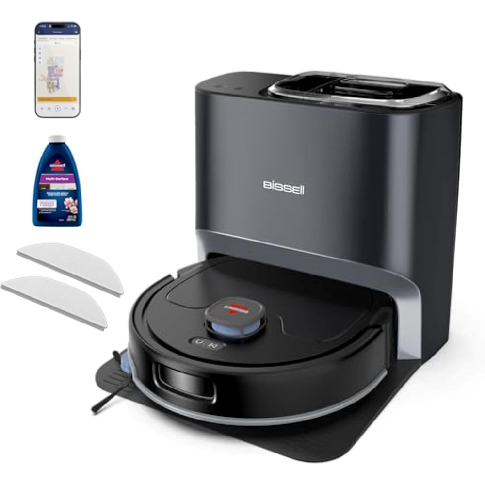 image:imageBissell FlexClean FurForce Robot Vacuum amp Mop with No Tangle Pet Brush Roll LiDAR Navigation amp Liftable Pad for Pet Hair Removal on Hard Floors amp Rugs 180min Runtime 60Day Dust Collection 4270LFlexClean