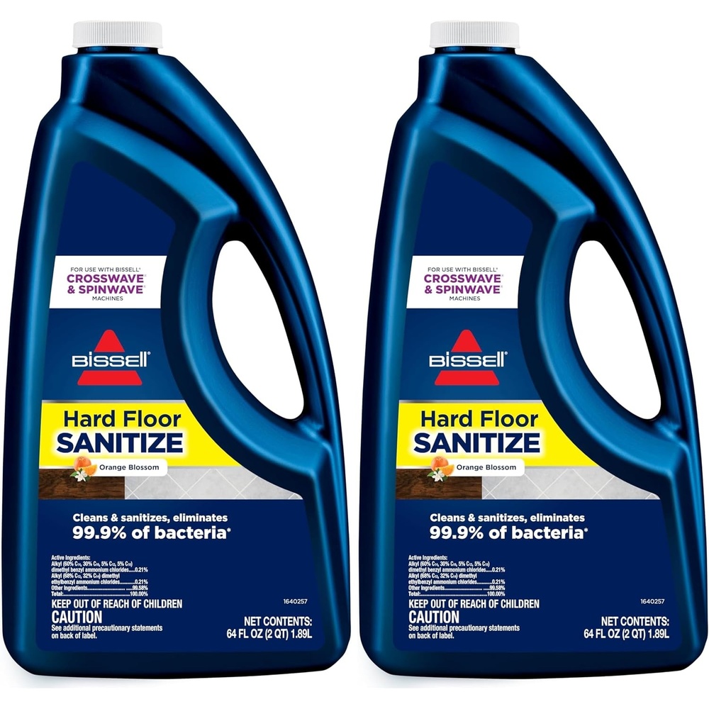 image:imageBissell Hard Floor Sanitize Solution for use in CrossWave and Spinwave 80oz Eliminates 999 of Bacteria64 Fl Oz Pack of 2