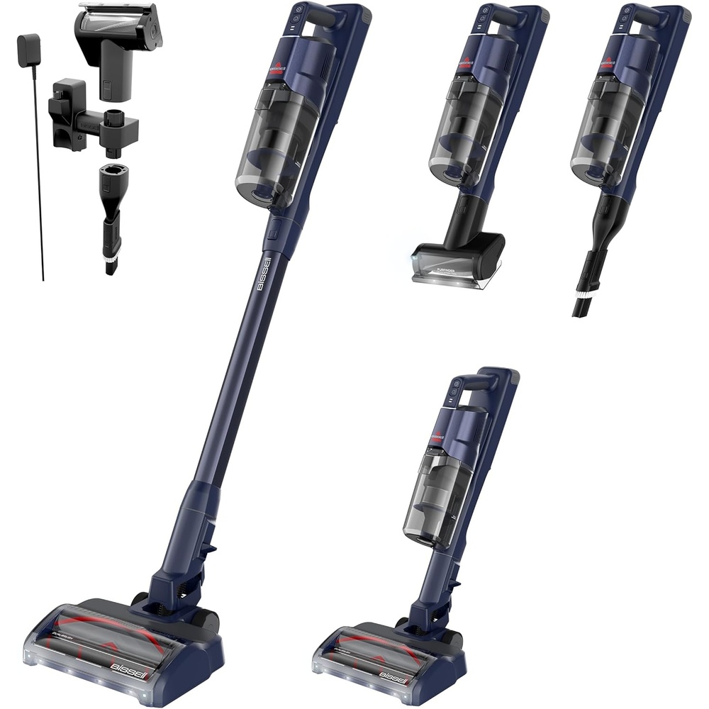 image:imageBissell PowerClean DualBrush 280W SelfStanding Cordless Vacuum DualBrush amp AutoAdapt Tech SelfCleaning Brush Roll Strong Suction Removeable Battery Upholstery Tool amp Bright Headlights 4196KPowerClean DualBrush