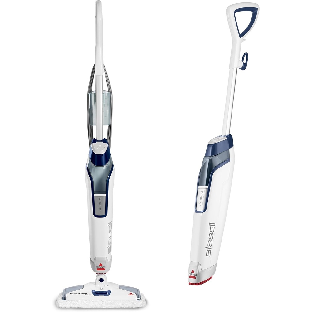 image:imageBissell PowerFresh Deluxe 1806 Steam Mop for Tile Hardwood amp Sealed Floors wBuiltin SpotBoost Brush Fast 30Second WarmUp Variable Steam Levels Fresh Scent Discs CompatiblePowerFresh Deluxe
