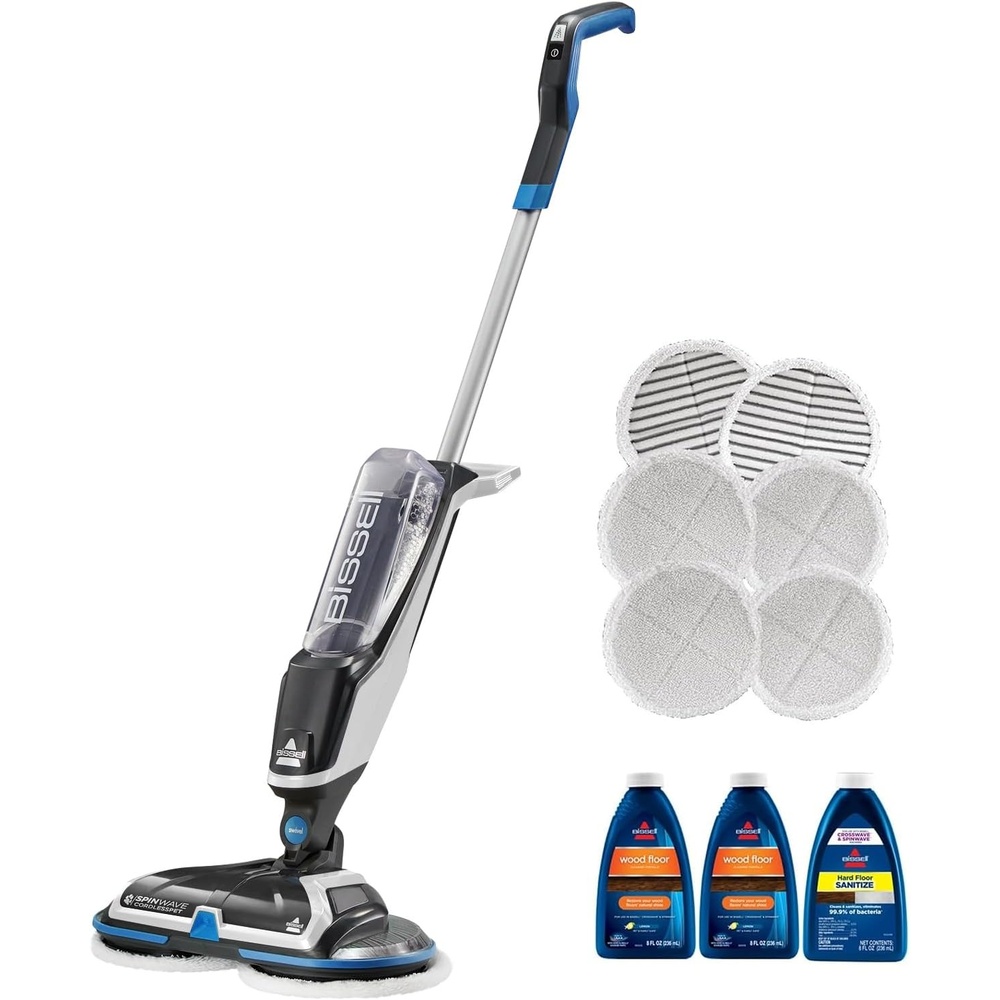 image:imageBissell Spinwave Cordless Pet Spin Mop 18V Electric Hard Floor Cleaner with Reusable Washable Pads Pet Stain Removal for Sealed Wood Tile amp Laminate Floors 23157SpinWave Cordless