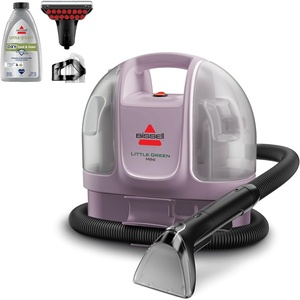 BISSELL Little Green Mini Portable Carpet and Upholstery Deep Cleaner, Car/Auto Detailer, with HydroRinse Self-Cleaning Tool and 4″ Tough Stain Tool, Limited Edition Color Lake, 4075F(Little Green Mini Dusk)