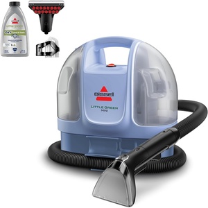 BISSELL Little Green Mini Portable Carpet and Upholstery Deep Cleaner, Car/Auto Detailer, with HydroRinse Self-Cleaning Tool and 4″ Tough Stain Tool, Limited Edition Color Lake, 4075F(Little Green Mini Lake)