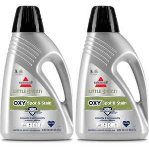 BISSELL Little Green Spot & Stain Cleaning Solution with OXY and StainProtect, for All Leading Portable Carpet & Upholstery Deep Cleaners, Instantly & Permanently Removes Stains, 2038G, 32oz(Little Green Oxy 64 oz (Pack of 2))