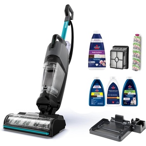 Bissell CrossWave HydroSteam Steam Mop, 3-in-1 Wet Dry Vacuum Mop with Steam Function, Hard Floor Cleaner Machine with Sanitize Formula, 35151(HydroSteam Deluxe Teal)