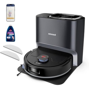 Bissell FlexClean FurForce Robot Vacuum & Mop with No Tangle Pet Brush Roll, LiDAR Navigation & Liftable Pad for Pet Hair Removal on Hard Floors & Rugs, 180min Runtime 60-Day Dust Collection, 4270L(FlexClean)