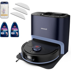 Bissell FlexClean FurForce Robot Vacuum & Mop with No Tangle Pet Brush Roll, LiDAR Navigation & Liftable Pad for Pet Hair Removal on Hard Floors & Rugs, 180min Runtime 60-Day Dust Collection, 4270L(FlexClean FurForce)