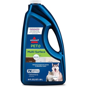 Bissell Multi-Surface Pet Solution with Febreze freshness, For Use in CrossWave and Other Leading Hard Surface and Area Rug Cleaners, 80oz, Dissolves Dirt, grime, and Tough Sticky Messes(64 Fl Oz (Pack of 1))