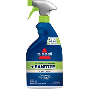 Bissell Pet Stain & Odor Remover + Sanitize Formula, 22 oz, 2 Pack, 11299(1 Count (Pack of 1))