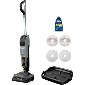 Bissell Spinwave Cordless Pet Spin Mop, 18V Electric Hard Floor Cleaner with Reusable Washable Pads, Pet Stain Removal for Sealed Wood Tile & Laminate Floors, 23157(Cordless + Vac)