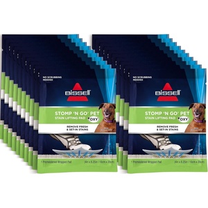 Bissell Stomp ‘N Go Pet Lifting Pads + Oxy for Stain Removal on Carpet & Area Rug Cleaning, 20 Pack(20 Count (Pack of 1))